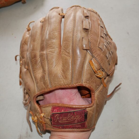 VTG Rawlings Roberto Clemente Baseball Glove GJ66 Leather RHT Baseball Mitt Rare - Picture 1 of 11